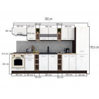 Bucatarie MARINA NEW 330 A Wenge / Decor K001
